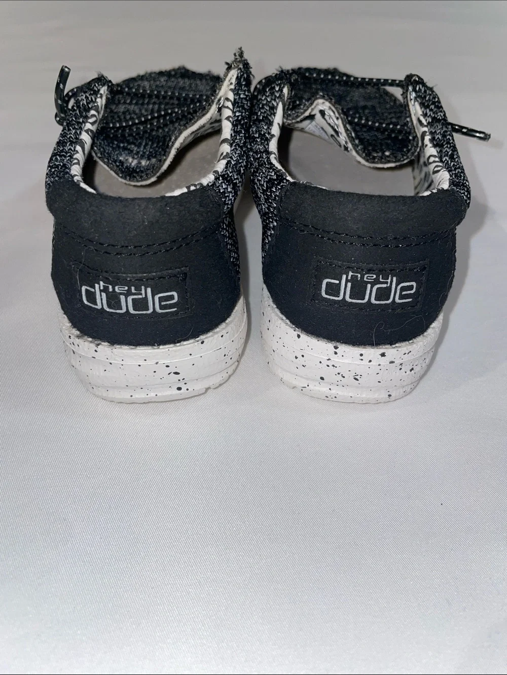 HeyDude Wally Toddler. Black and White  Size 9
